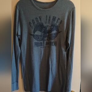Cody James Men’s Charcoal Long Sleeve Graphic Tee